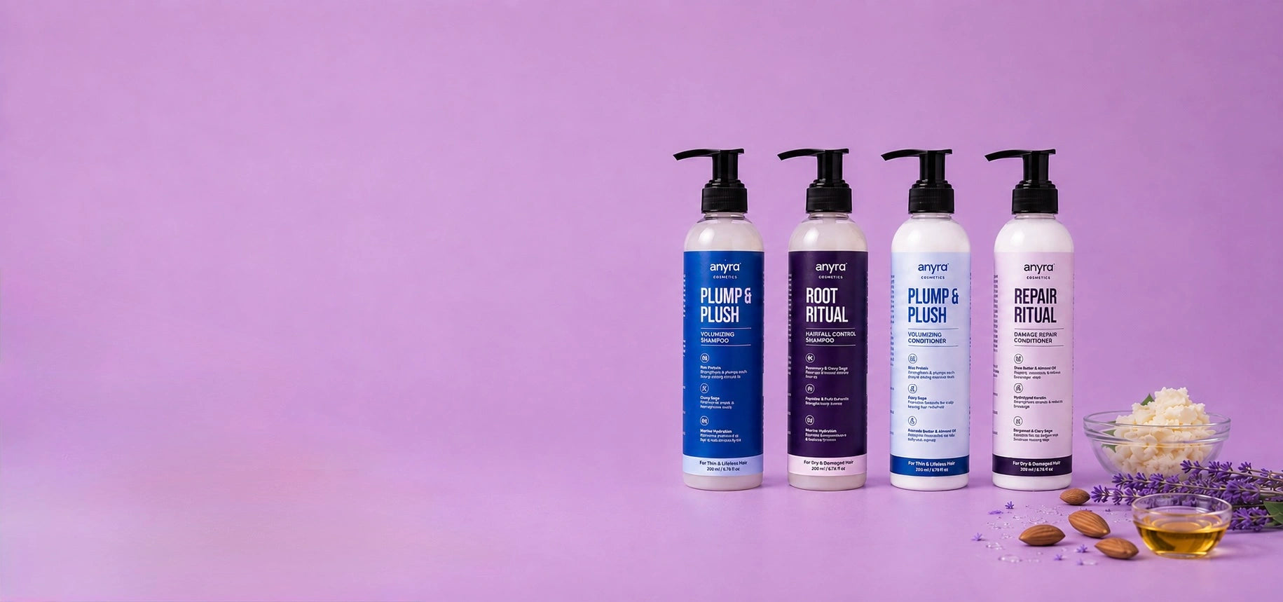 Anyra shampoo and conditioner range